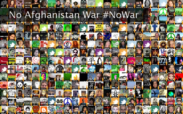 No Afghanistan War #NoWar Twibute 500