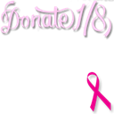 Pink Ribbon Donate 1/8