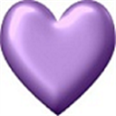 Purple Satin Heart