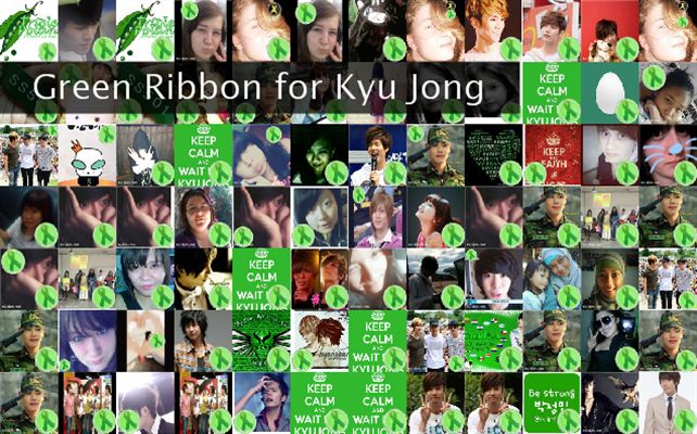 Green Ribbon for Kyu Jong  Twibute 100