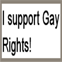 I support gay rights