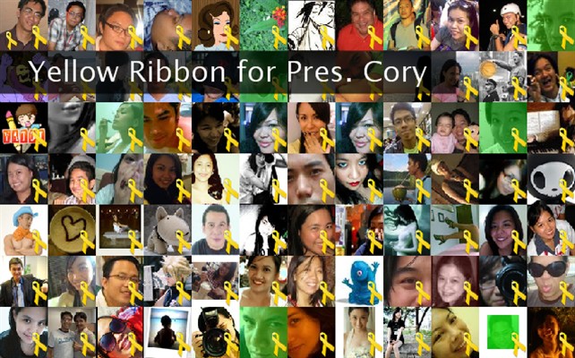 Yellow Ribbon for Pres. Cory Twibute 100