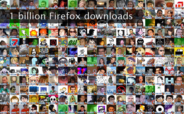 1 billion Firefox downloads Twibute 250