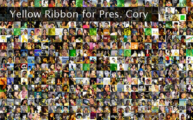 Yellow Ribbon for Pres. Cory Twibute 500