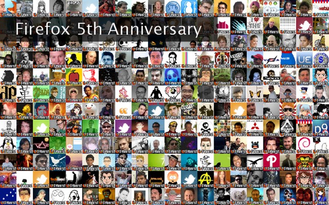 Firefox 5th Anniversary Twibute 250