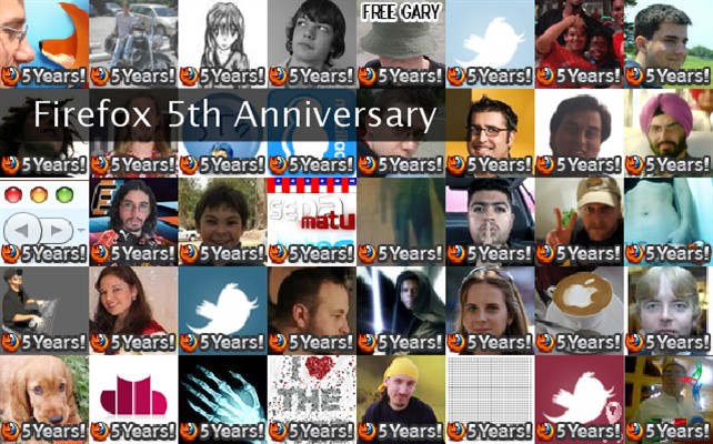 Firefox 5th Anniversary Twibute 50