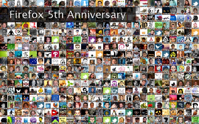 Firefox 5th Anniversary Twibute 500