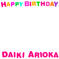 Happy Birthday Daiki Arioka