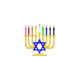 Rainbow Menorah